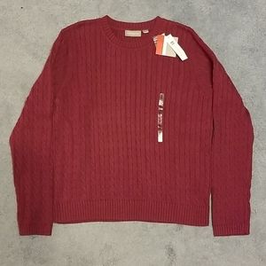 New Misses size Large cable knit sweater